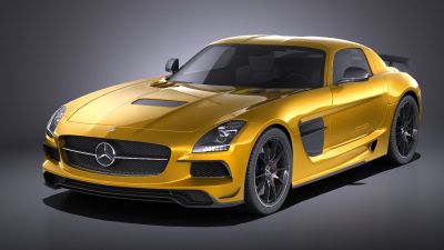 Mercedes-Benz SLS AMG BLACK 2015 VRAY