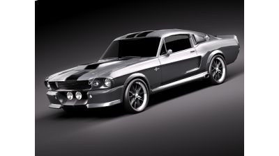 Ford Mustang Eleanor Classic Lowpoly