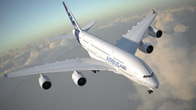 Airbus A380 with interior