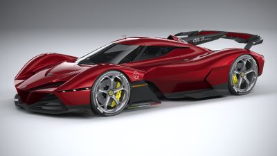 Alfa Romeo 8C-R Tazio 2020 LowPoly