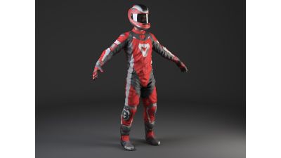 Biker Motorcycle Rider - Rigged