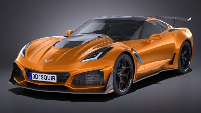 Chevrolet Corvette ZR1 2019 LowPoly