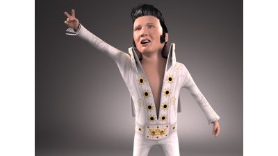 Elvis Presley The King Cartoon