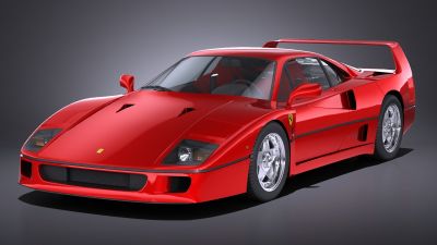 LowPoly Ferrari F40 1987