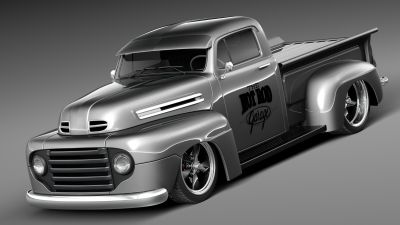 Ford F-1 Pickup Truck Hot Rod 1950