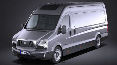 LowPoly Generic Big Van 2016
