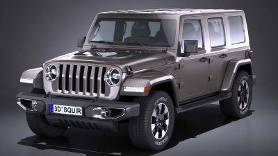 LowPoly Jeep Wrangler Sahara 2018