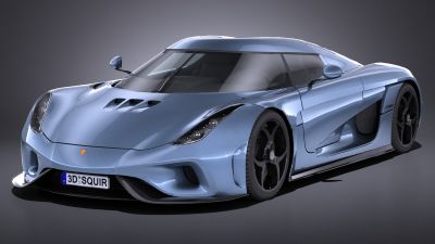 LowPoly Koenigsegg Regera 2017