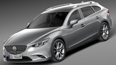 LowPoly Mazda 6 Wagon 2015