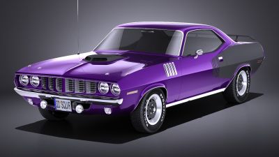 Plymouth Hemi Cuda - Barracuda 1971 VRAY