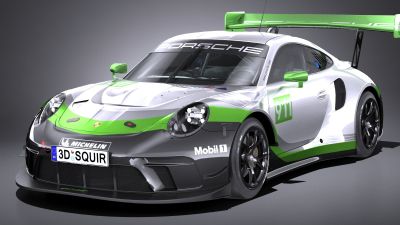 Porsche 911 GT3R 2019 lowpoly