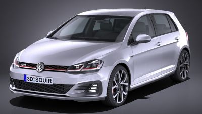 LowPoly Volkswagen Golf GTI 2018 5d
