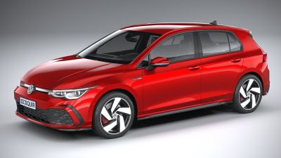 LowPoly Volkswagen Golf GTI 5-door 2020